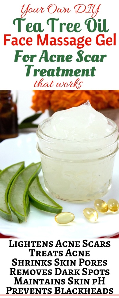 Tea Tree Oil Face Massage Gel For Acne Scar Treatment Benefits