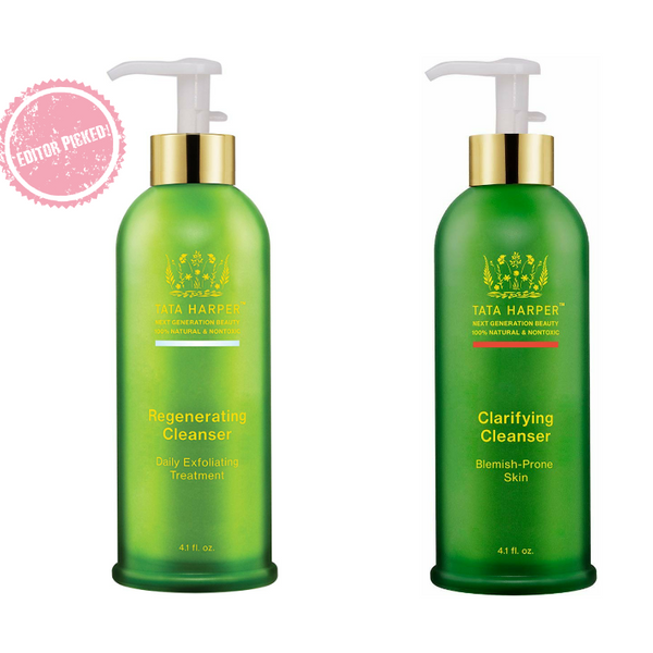 Tata Harper Regenerating Cleanser & Clarifying Cleanser | Best cruelty free face wash for acne