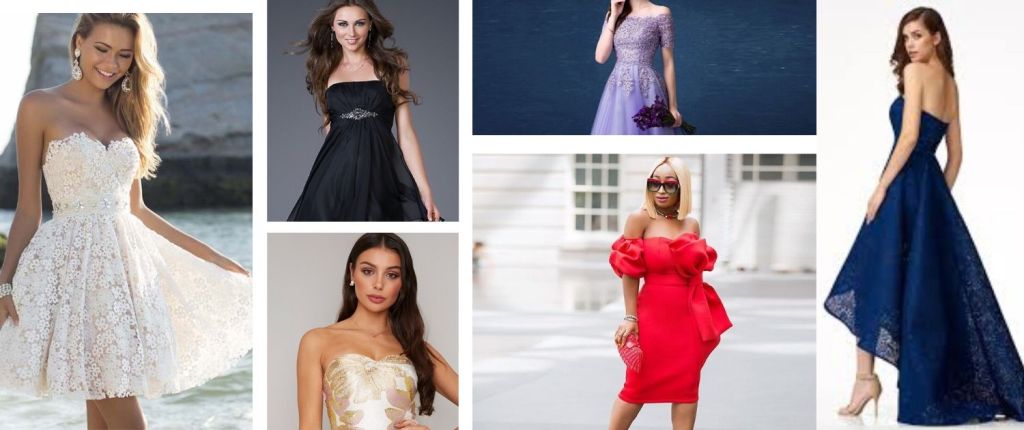 6 Types Of Cocktail Dresses- Strapless Cocktail Dress