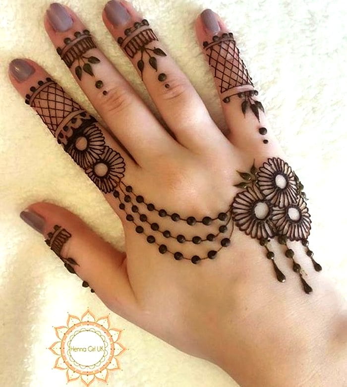 Arabic fingers mehndi photo