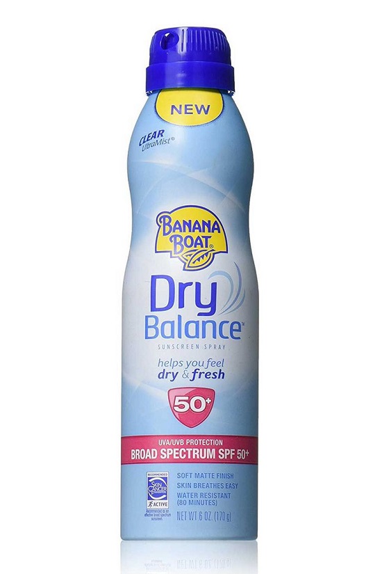 12. Banana Boat Dry Balance Sunscreen Spray SPF 50