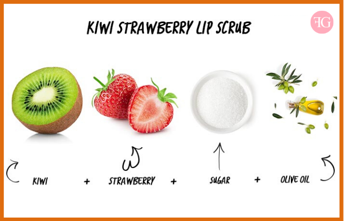 Homemade Lip Scrub - Kiwi Strawberry Lip Scrub