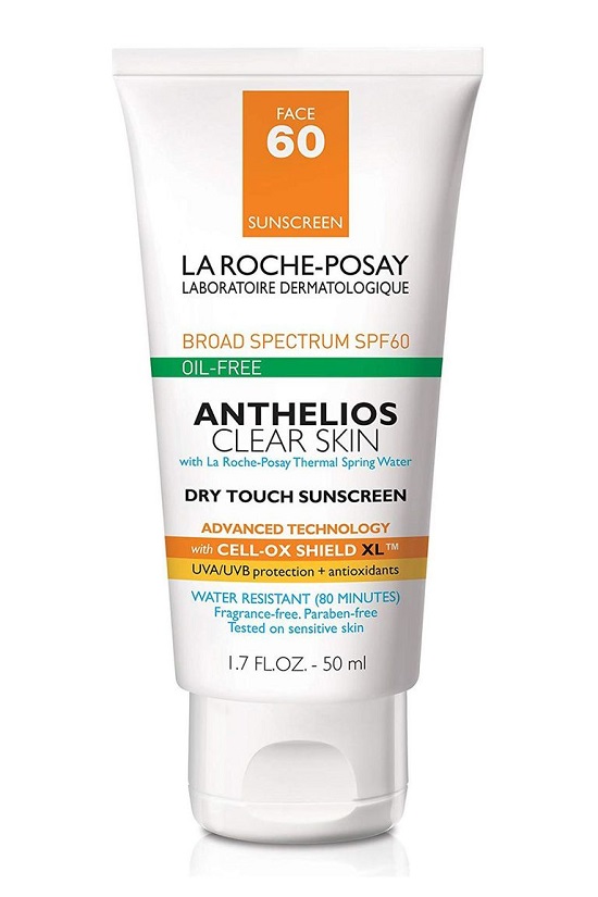 4. La Roche-Posay Anthelios Clear Skin Sunscreen SPF 60