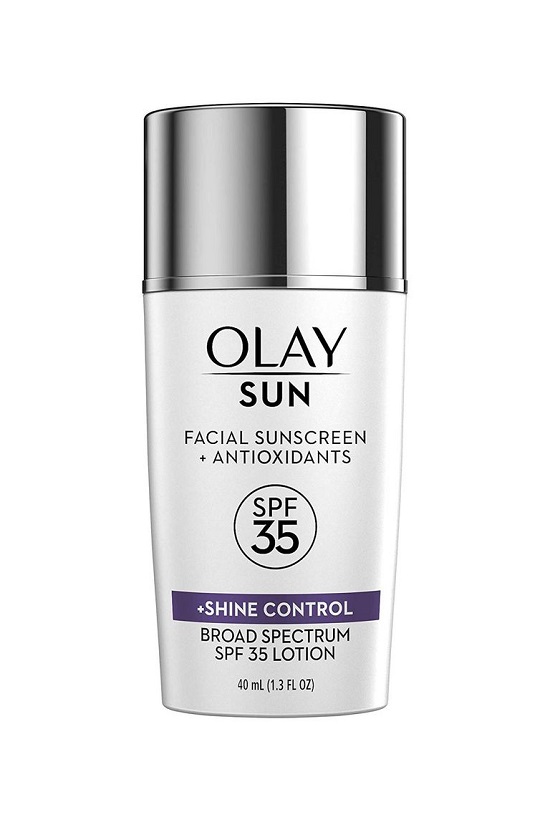 6. Olay Sun Facial Sunscreen SPF 35 + Shine Control