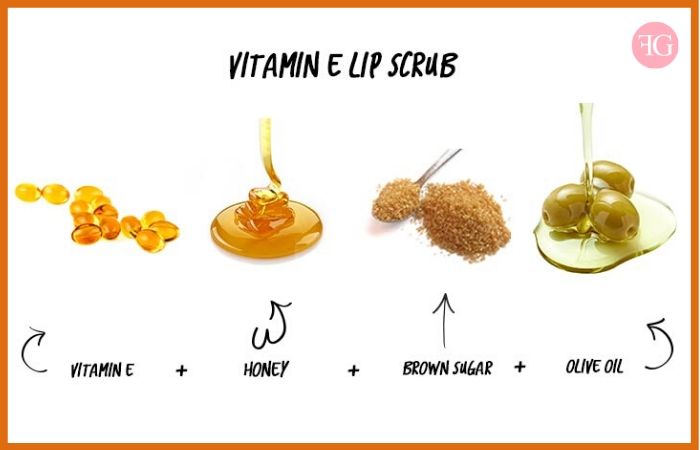 Homemade Lip Scrub - Vitamin E Lip Scrub