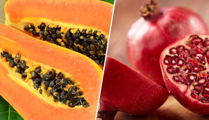 1. Pomegranate and Papaya Face Pack