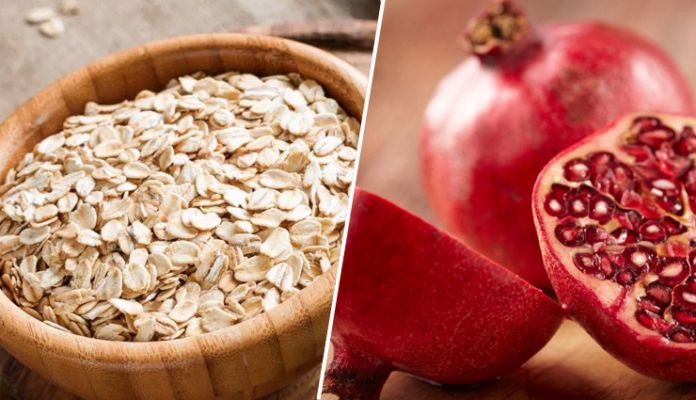 10. Pomegranate and Oatmeal Face Pack