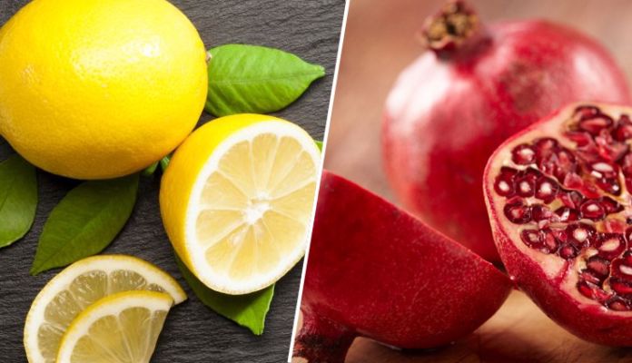 8. Pomegranate and Lemon Juice Face Pack