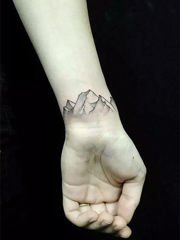 Mountain Tattoo On Wrist