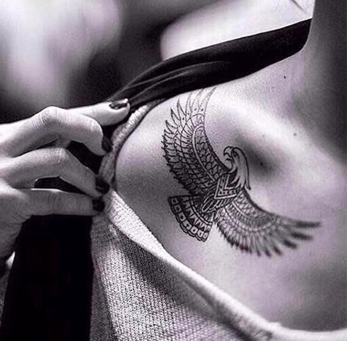 Eagle tattoo on shoulders
