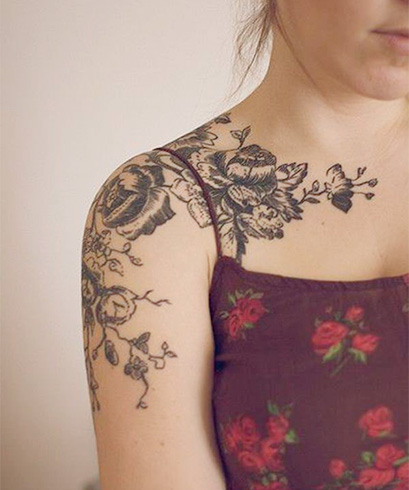 Shoulder tattoo for girls