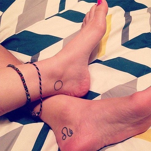 Simple ankle tattoo for girls