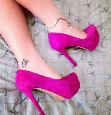 Ankle tattoo for girls