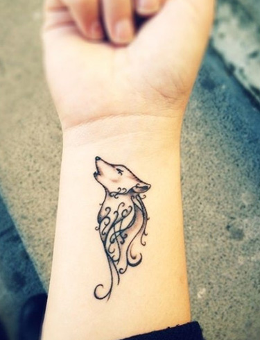 Wolf tattoo for girls