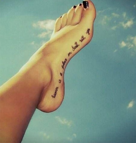 Foot tattoo for girls