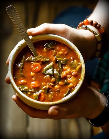 1. Vegetarian Collard Greens Soup