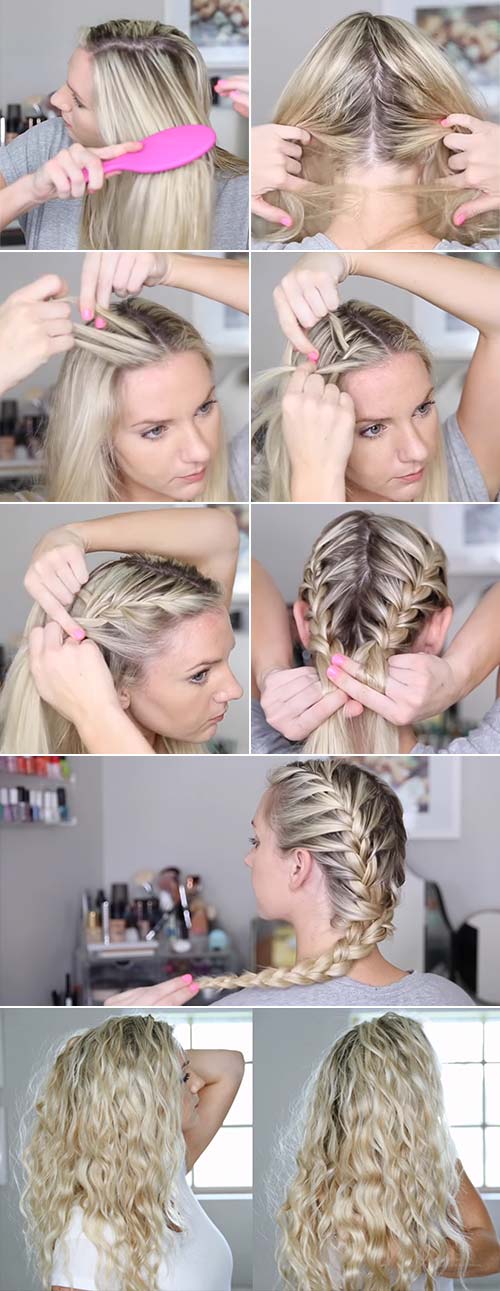 Beach Waves With French Braids
