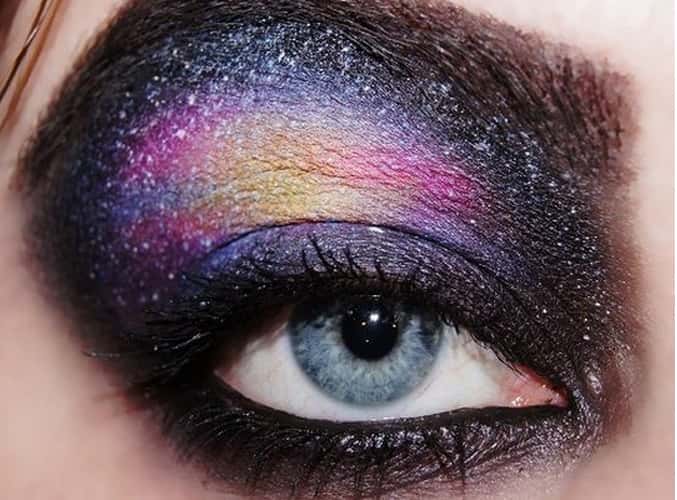 galaxy eye makeup for beauty