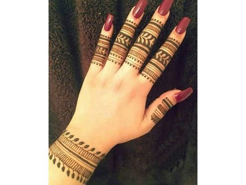 Beautiful finger mehndi design
