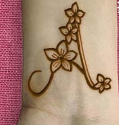 Tattoo A Letter Mehndi Design