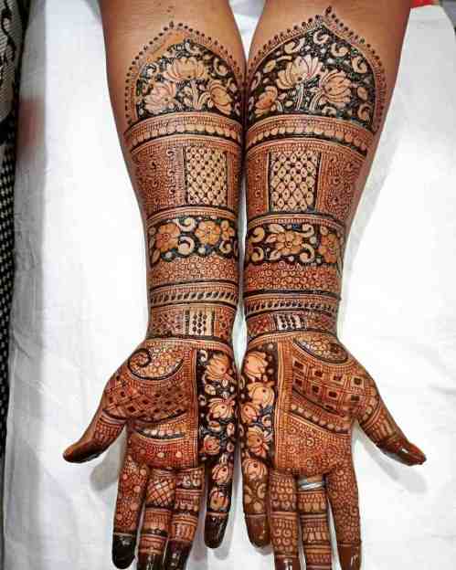 Lotus Menndi Design For Bride For Wedding