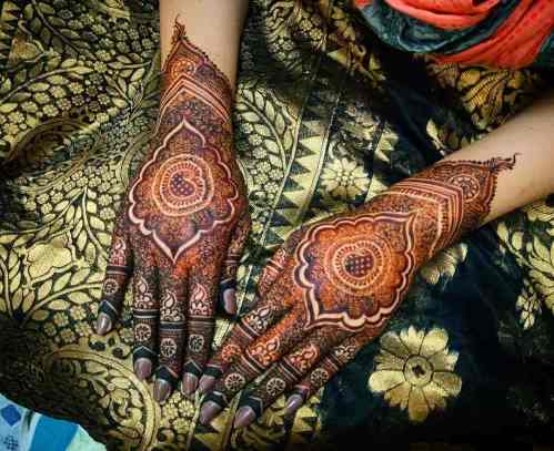 Gloves Mehndi Design Bridal