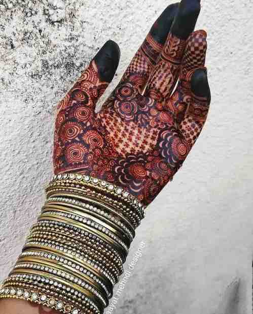 Intricate Bridal Palm Mehndi Design 2023