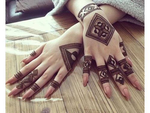 the sheer beauty finger mehndi design
