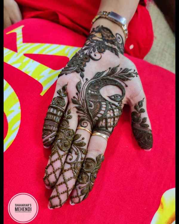 Palm Mehndi Designs For Karwa Chauth