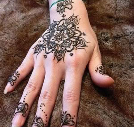 Intricate floral mehndi for Eid