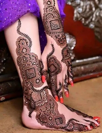 Foot Design Mehndi