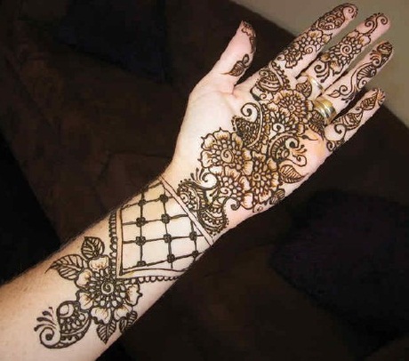 Full Hand Simple Henna Design