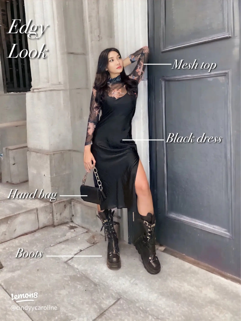 Black Cocktail Dress with Mesh top- Styling Cocktail Dresses